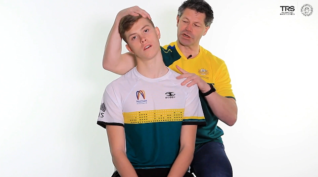 Assisted Lateral Neck Stretch