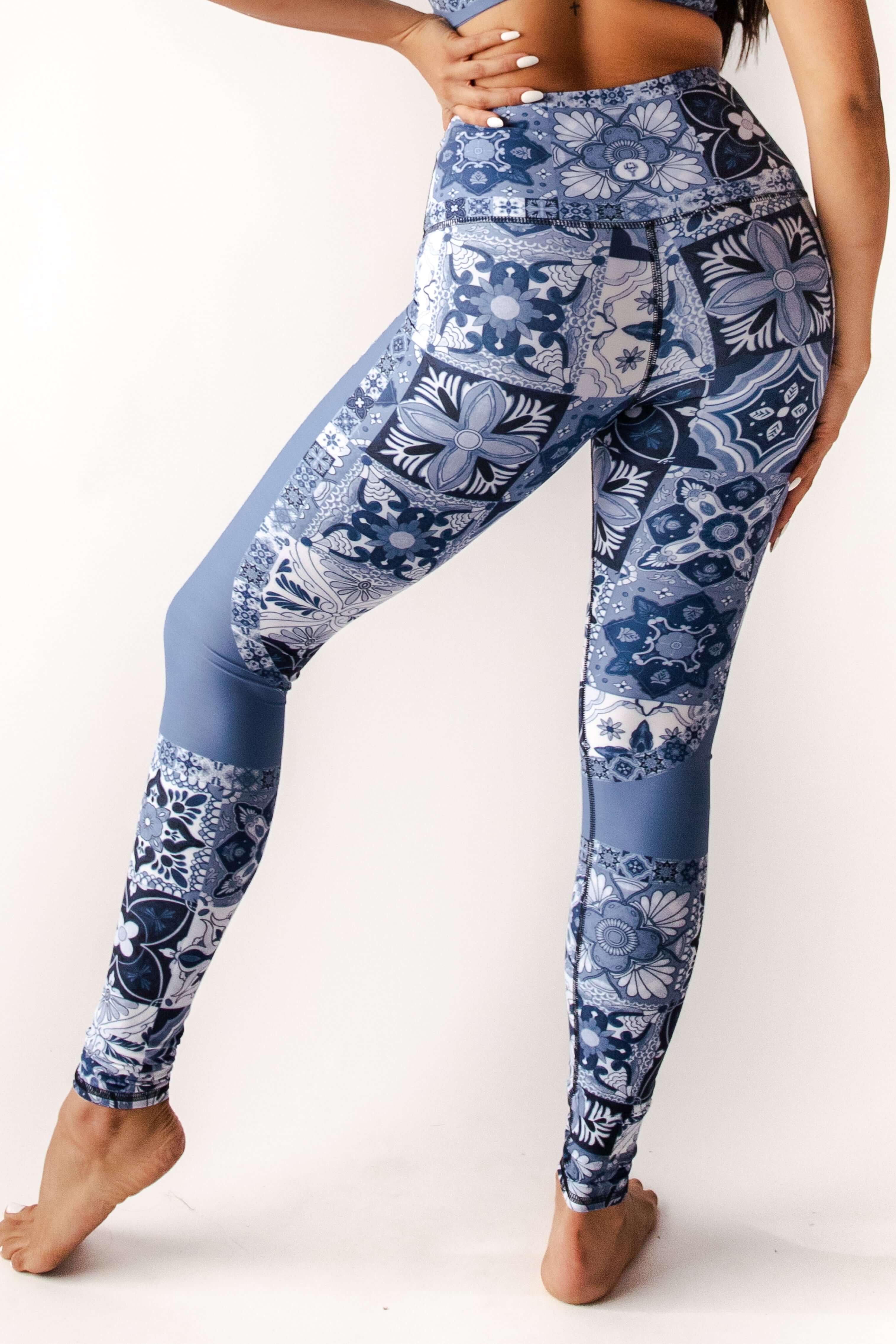 YD Legging - Mosaic In Blue