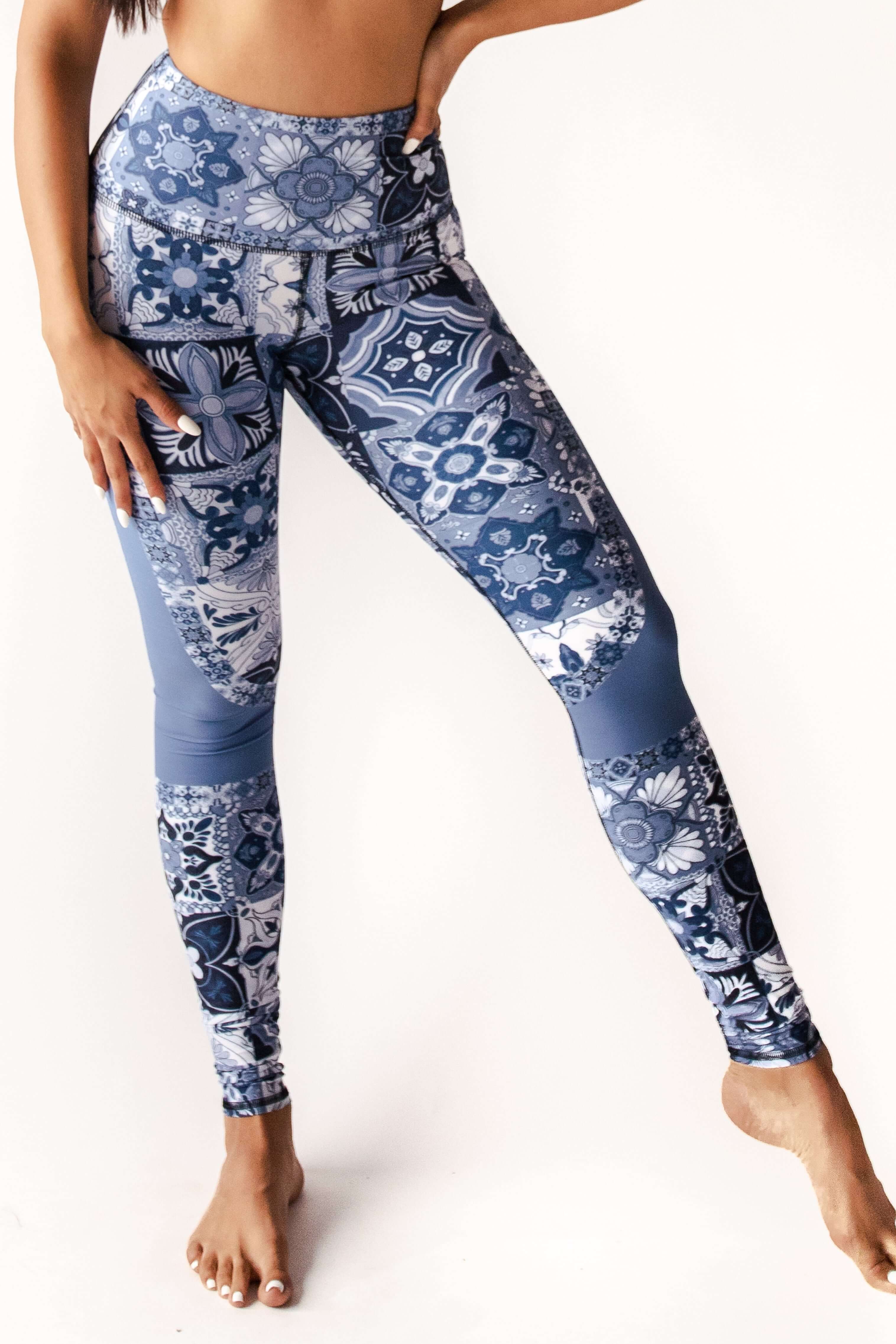 YD Legging - Mosaic In Blue