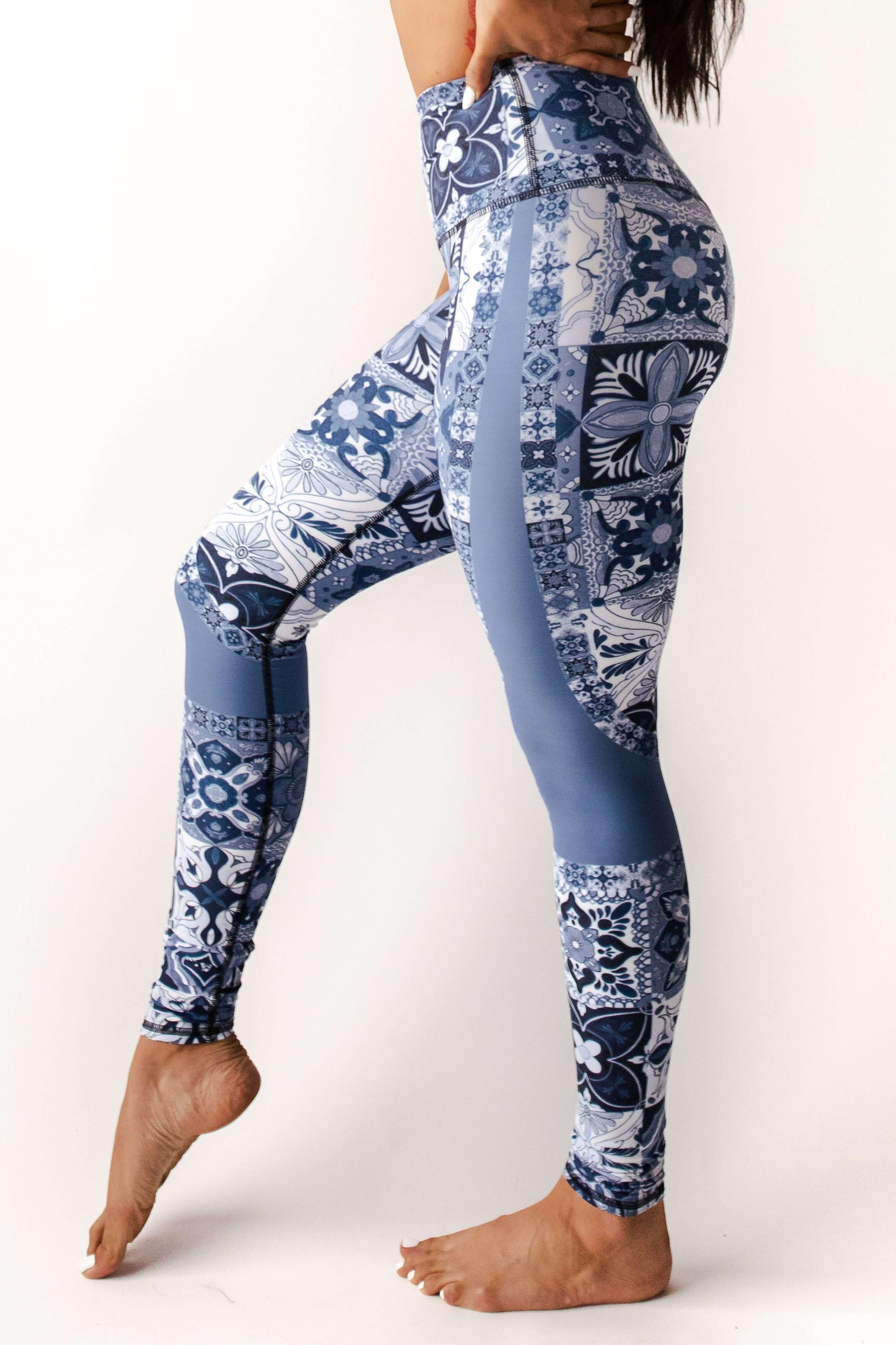 YD Legging - Mosaic In Blue