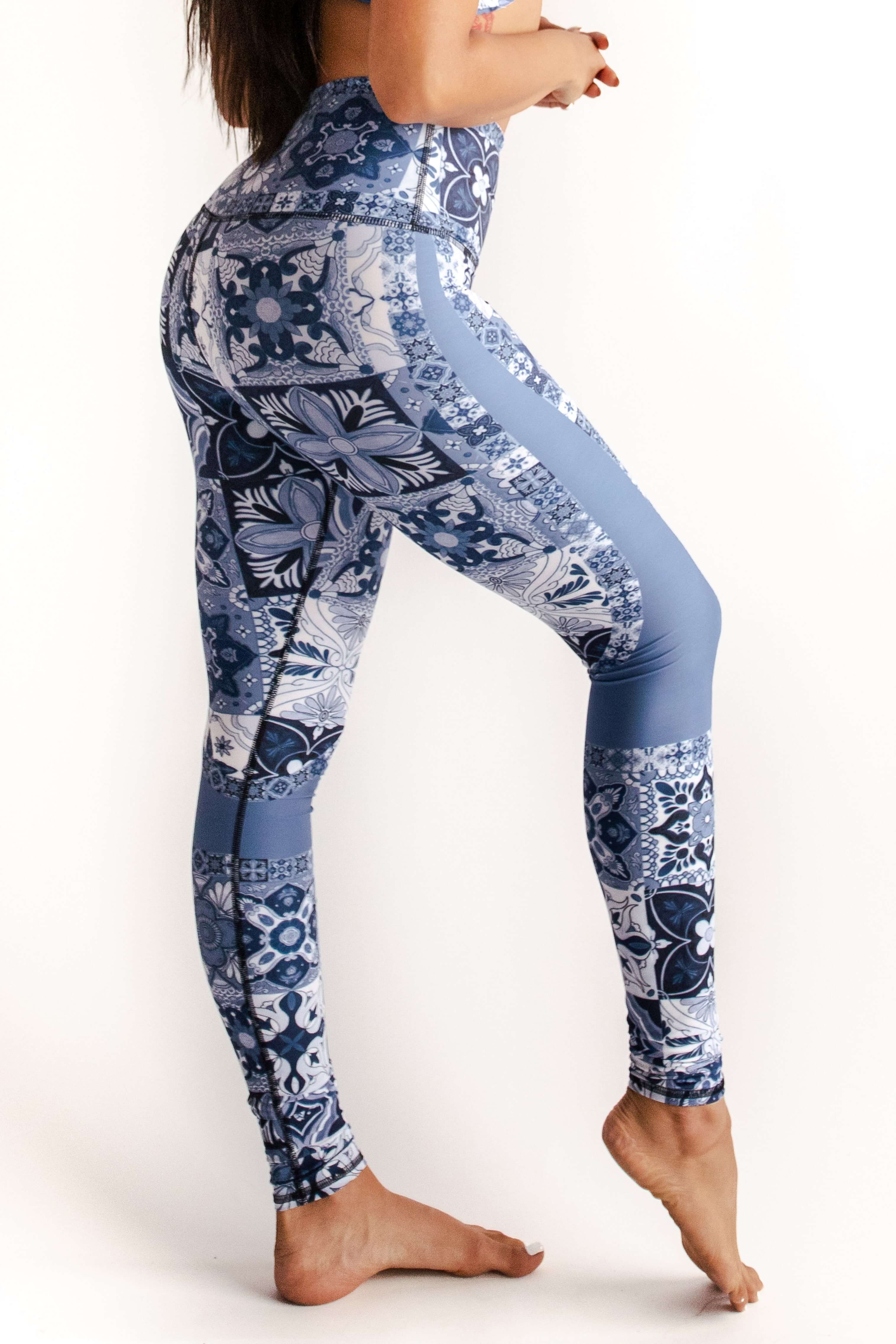 YD Legging - Mosaic In Blue