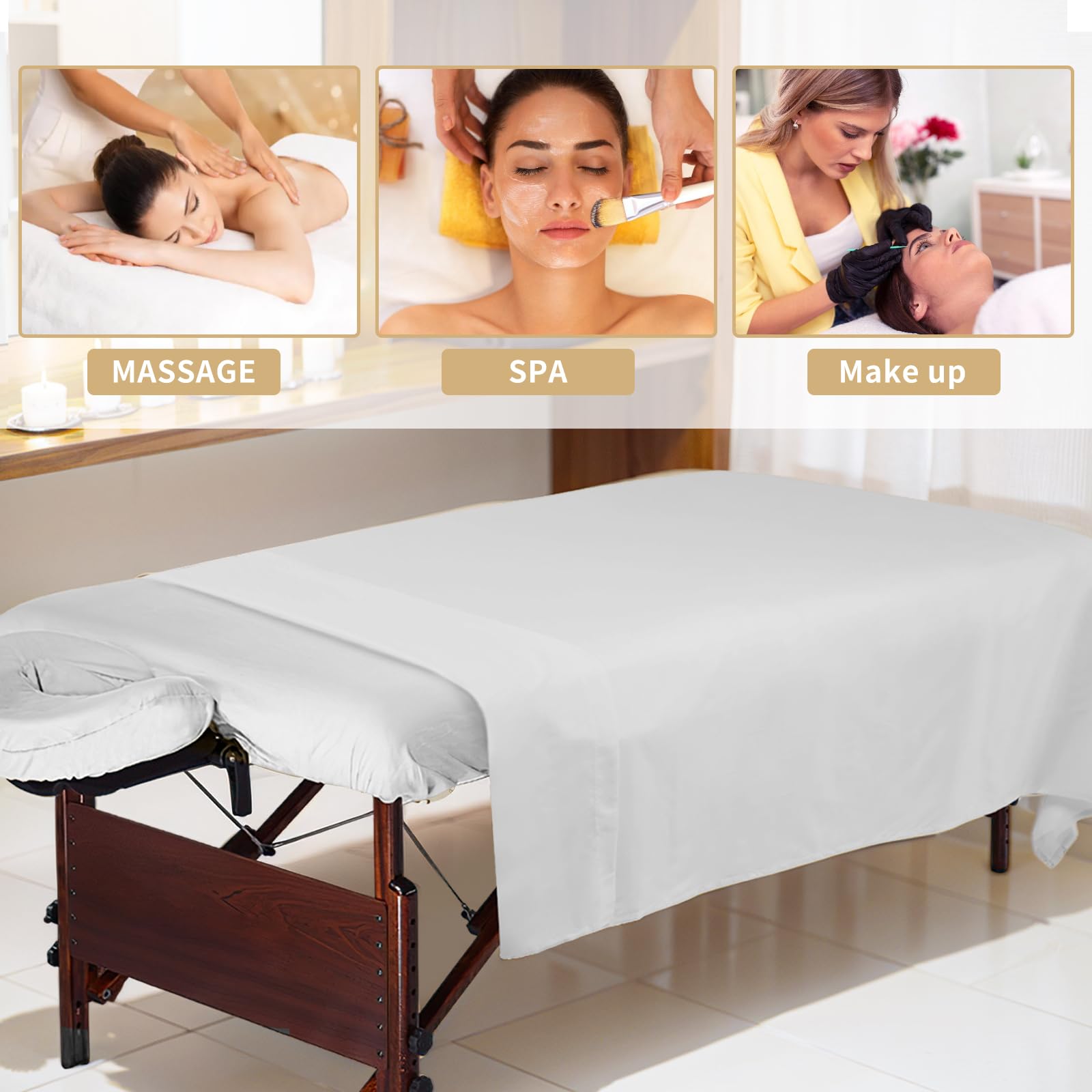 4 Sets Premium Microfiber Massage Table Sheets