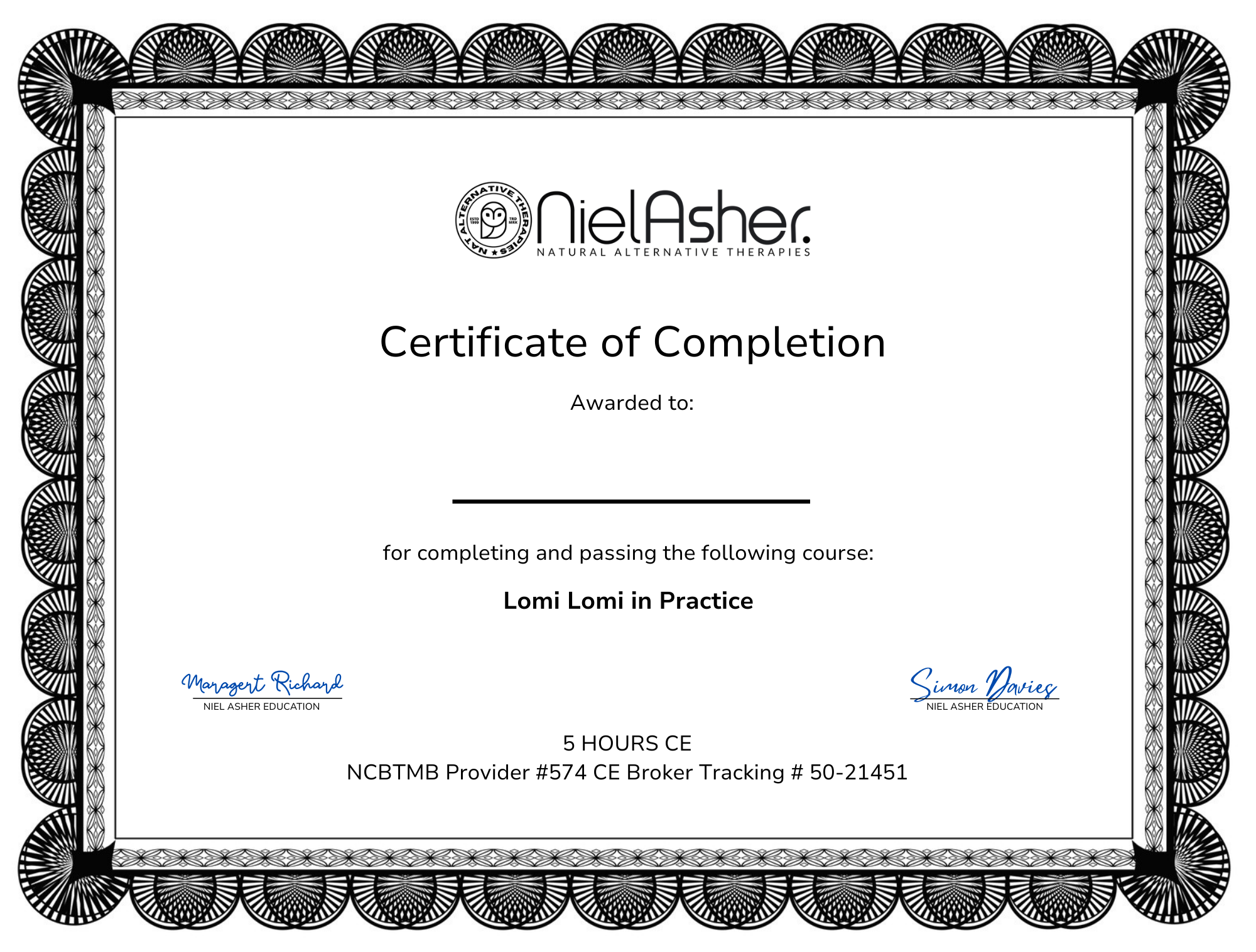 NAT Webinar Certificate