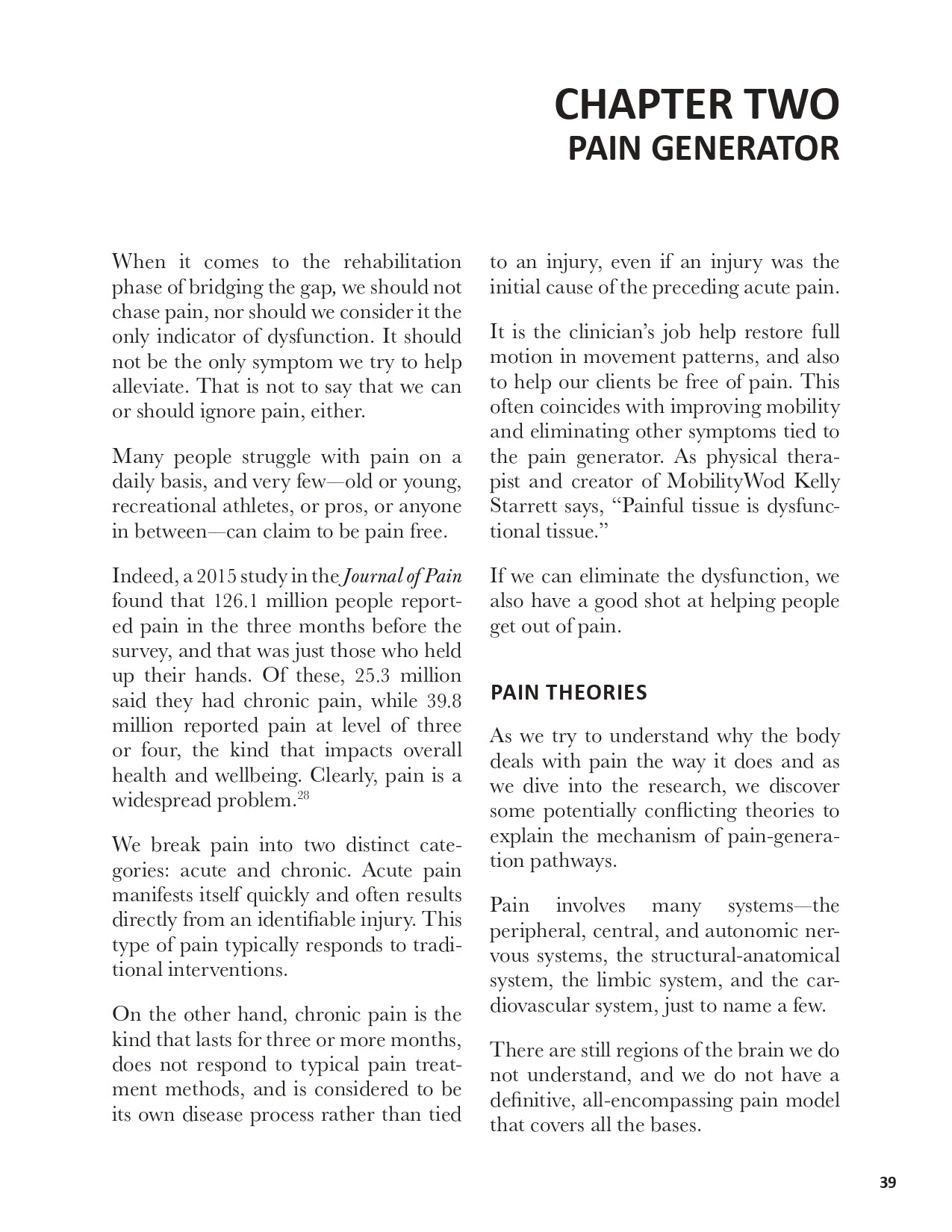 Bridging the Gap from Rehab to Performance