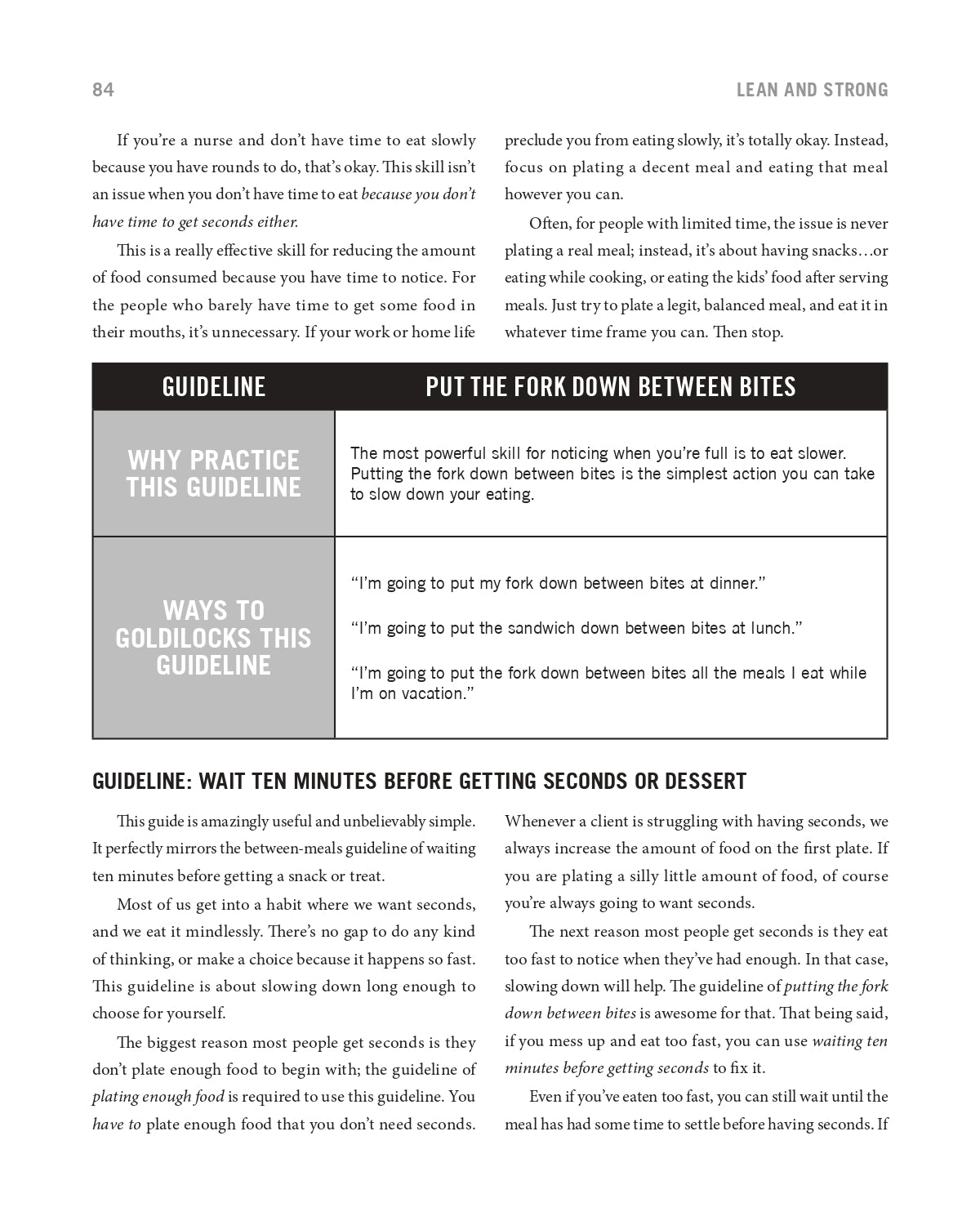 Lean and Strong: Eating Skills, Psychology, and Workouts