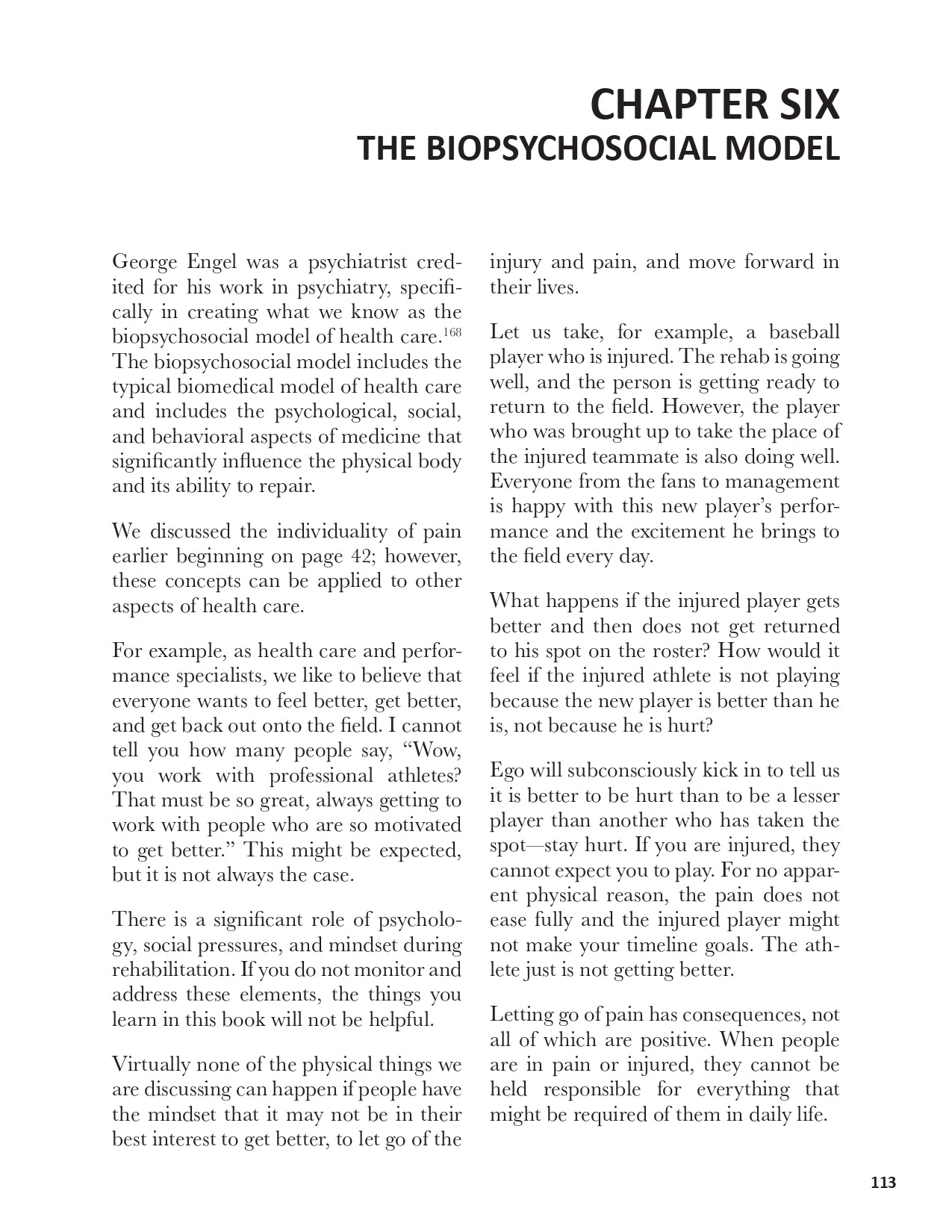 Bridging the Gap from Rehab to Performance