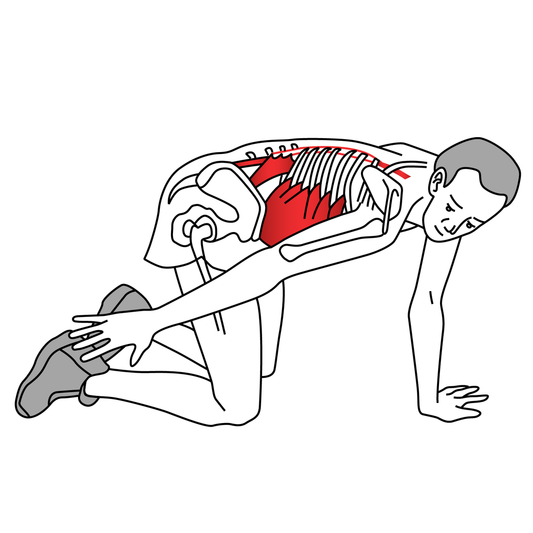 Kneeling Reach-Around Stretch - Niel Asher Education