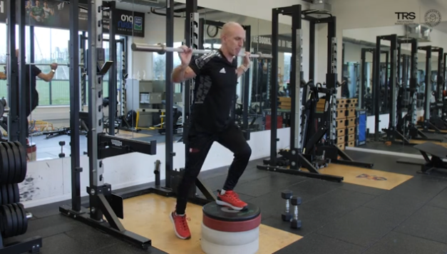 Barbell and Dumbbell Step Up