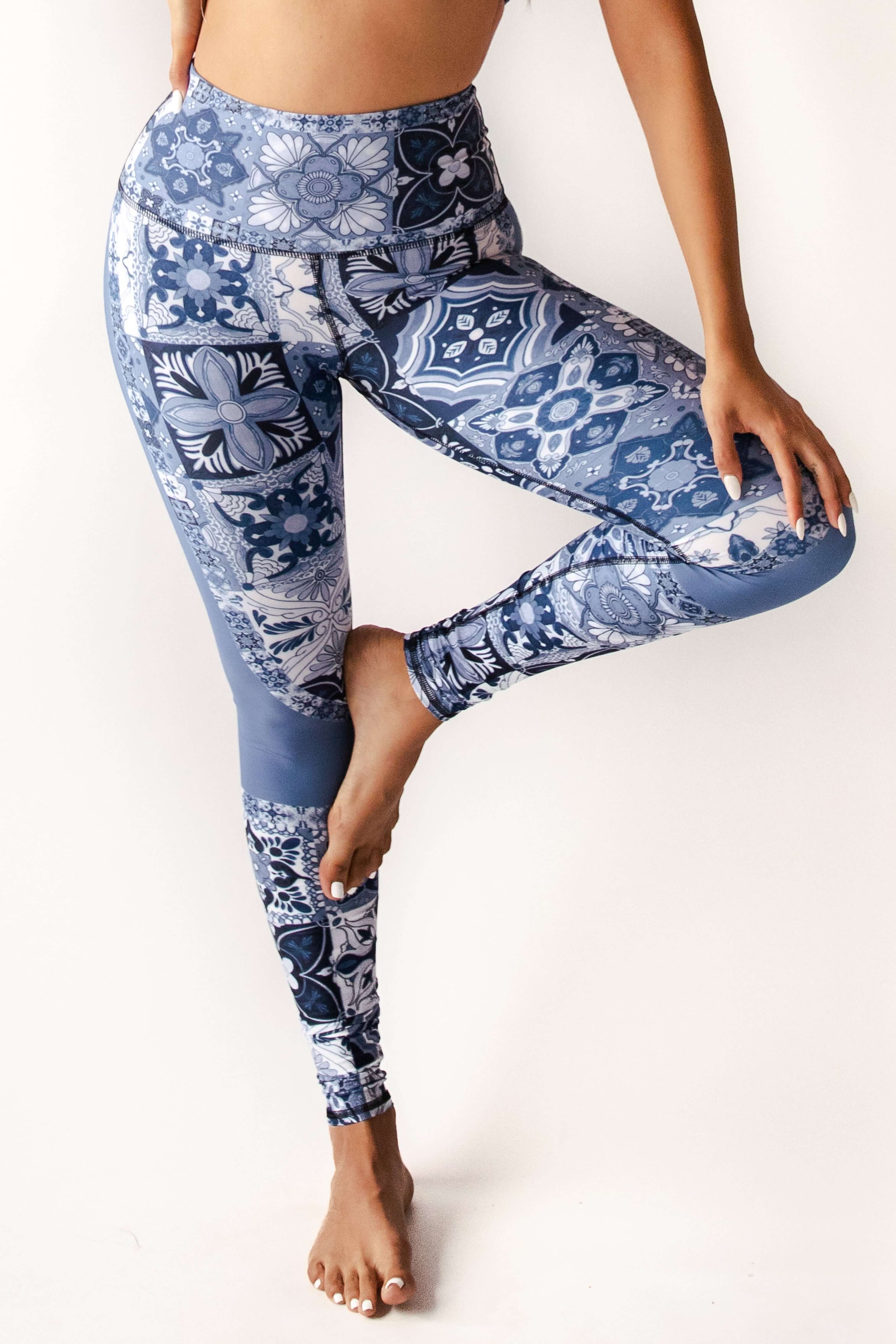 YD Legging - Mosaic In Blue
