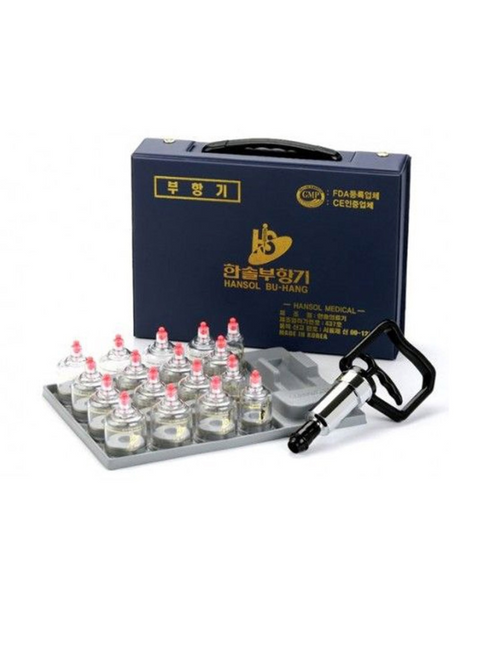 Hansol Cupping Therapy Equipment Set with Pumping Handle - Niel Asher Education