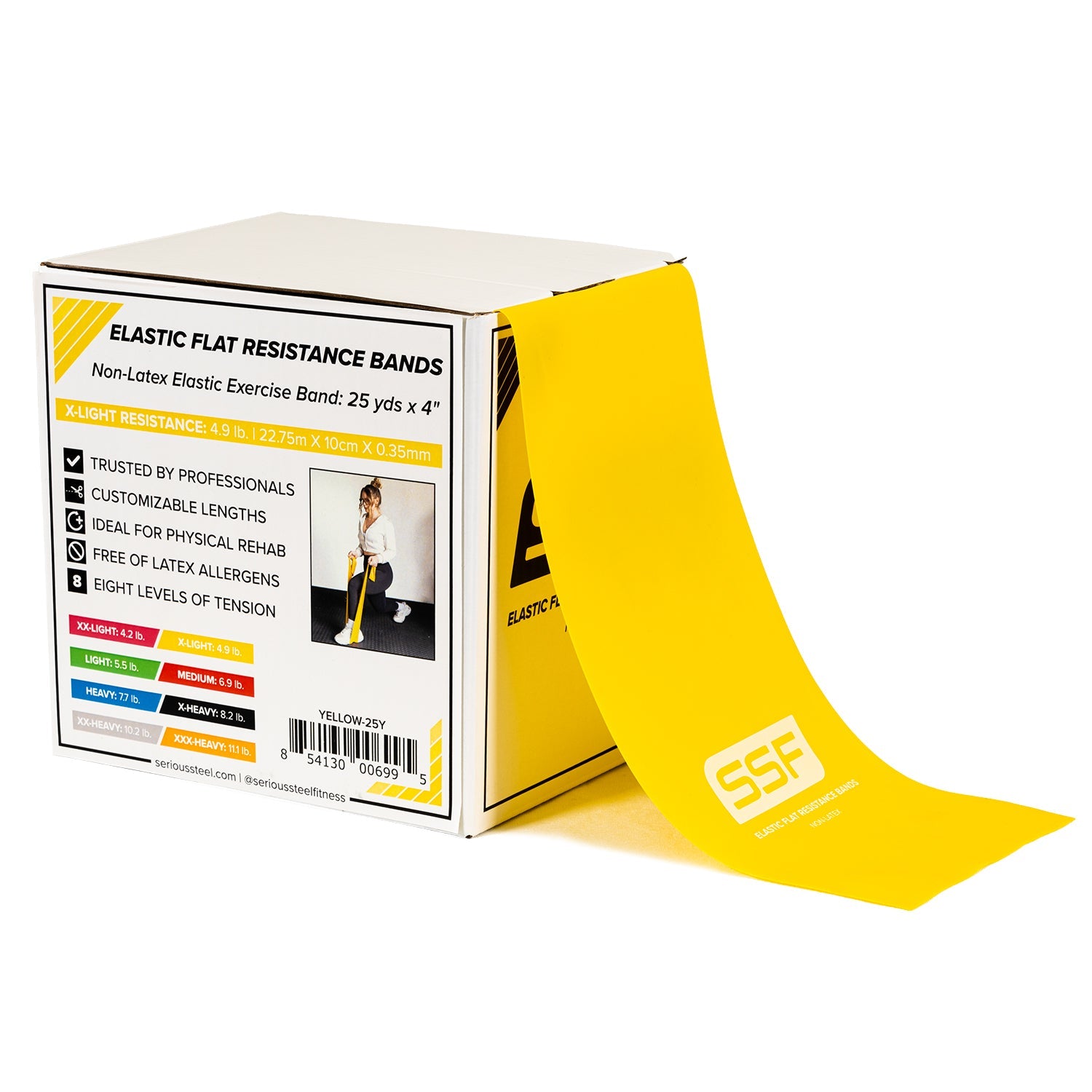 Physical Therapy Exercise Bands - 4" x 25 Yards