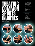 Images of a sports massage therapist treating various upper and lower limb injuries