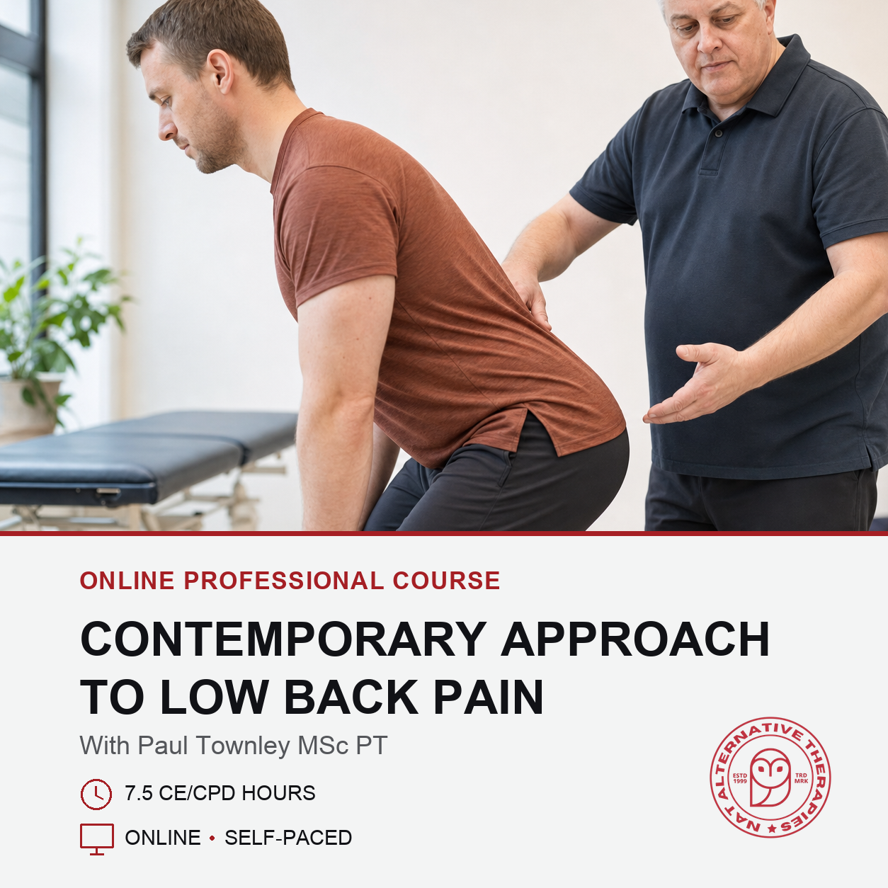 Contemporary Approach to Low Back Pain (7.5 hrs)