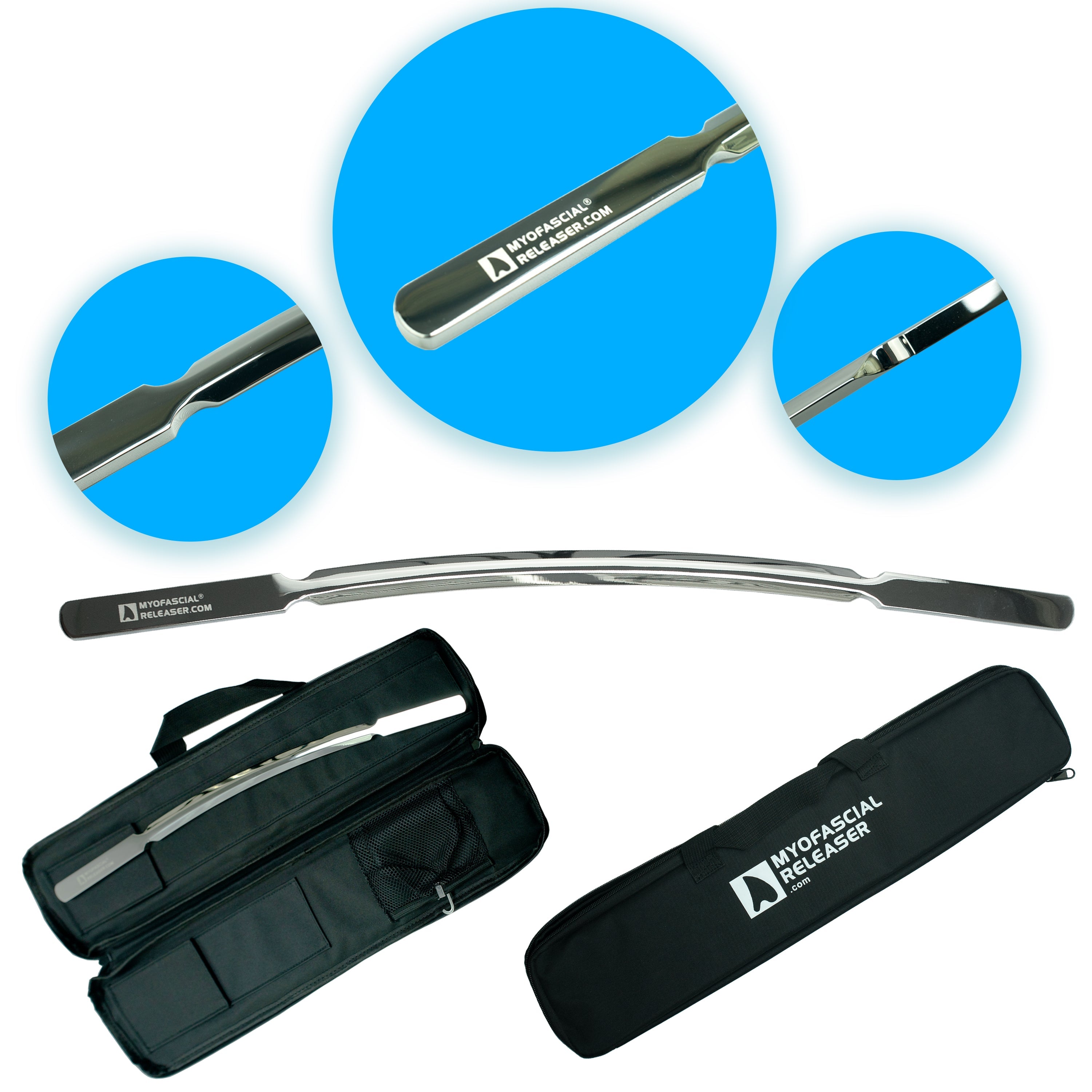 Crescent Handlebar Professional Muscle Scraper