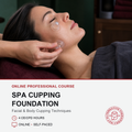 Promotional card showing patient receiving facial cupping treatment as part of an online CE course Spa Cupping